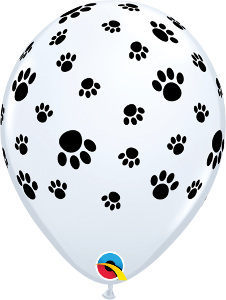 11" Paw Prints Around White 50 pcs