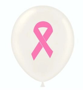 [18271] 12" Breast Cancer Aware Ribbon TufTex 5 pcs