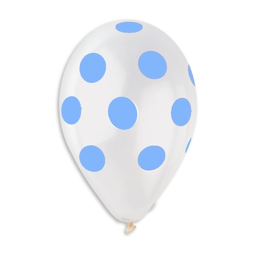 [923353] 13" GS110 Crystal Clear/Light Blue Polka Dot #000