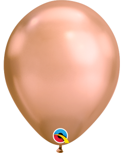 7" Chrome Rose Gold Qualatex 25 pcs