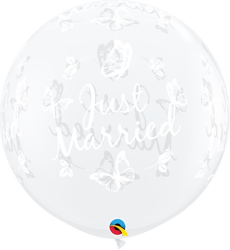 11" Diamond Clear Married Hearts 5 pcs