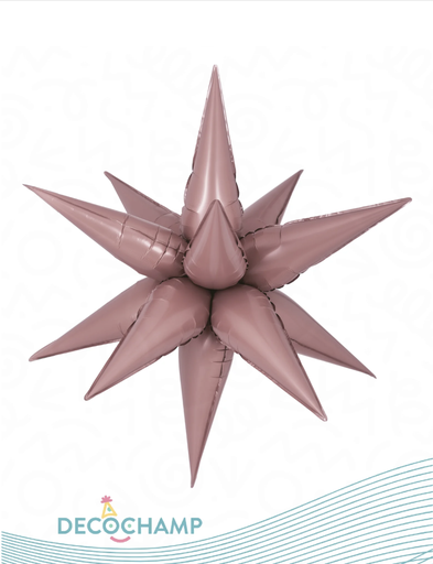 22" Starburst Balloons Dusty Rose
